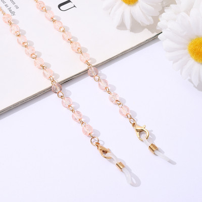 Divat természetes kőből készült szemüvegláncok arcmaszk tartó kerek nyakpánt gyöngyös napszemüveg lánc nőknek ékszer szemüveg lánc