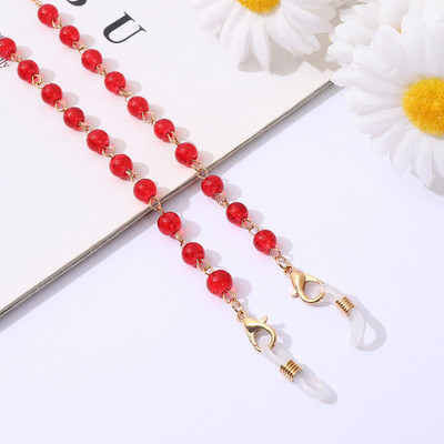 Divat természetes kőből készült szemüvegláncok arcmaszk tartó kerek nyakpánt gyöngyös napszemüveg lánc nőknek ékszer szemüveg lánc