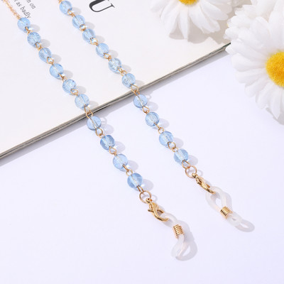 Divat természetes kőből készült szemüvegláncok arcmaszk tartó kerek nyakpánt gyöngyös napszemüveg lánc nőknek ékszer szemüveg lánc