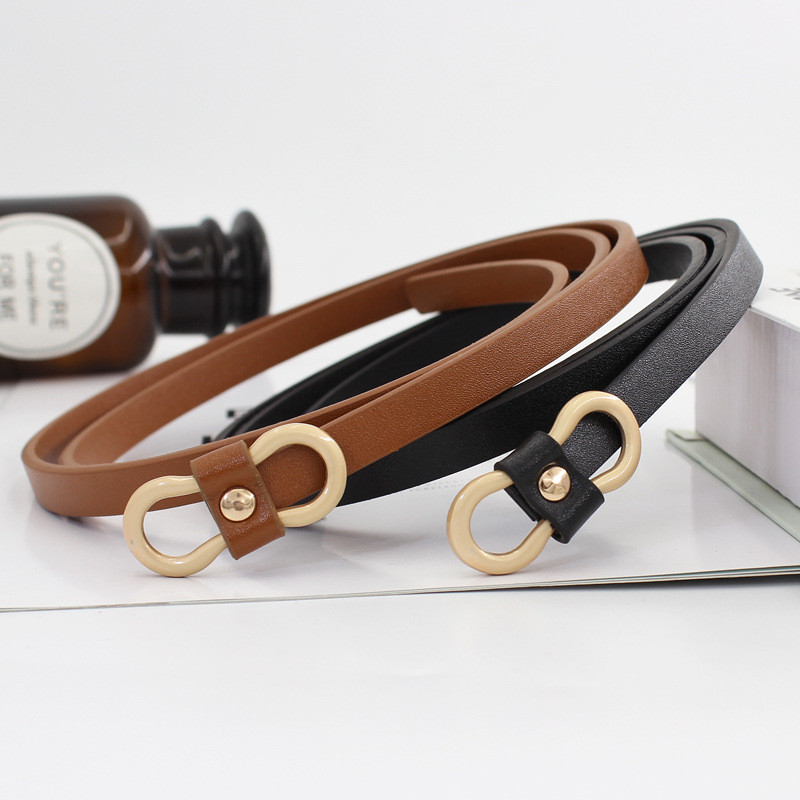 110 cm női vékony csomózott derékpánt PU bőr öv női masni fekete öv a derékon ruha öltöny ruházat kiegészítők