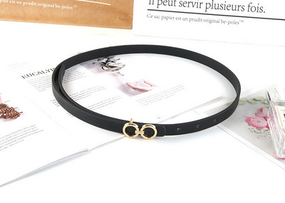 Új divatos egyéniség fém csatos női PU vékony öv tervező All-Match női nadrág ruha dekorációs derékpánt