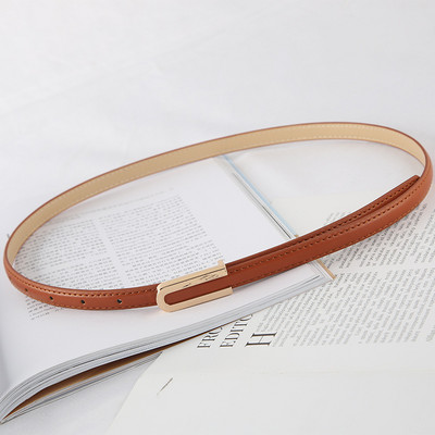 Új divatos egyéniség fém csatos női PU vékony öv tervező All-Match női nadrág ruha dekorációs derékpánt