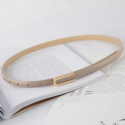 Új divatos egyéniség fém csatos női PU vékony öv tervező All-Match női nadrág ruha dekorációs derékpánt