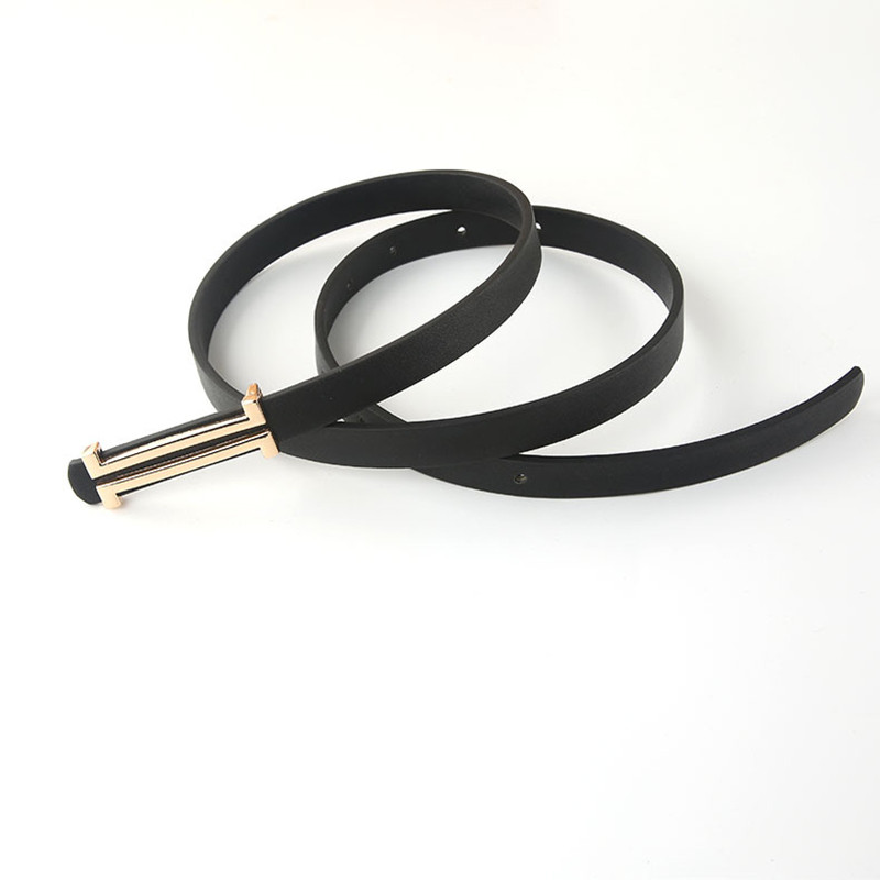 Új divatos egyéniség fém csatos női PU vékony öv tervező All-Match női nadrág ruha dekorációs derékpánt