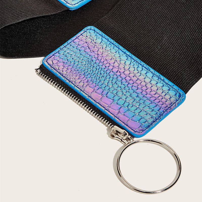 Modni remen za steznik, elastični visoki struk, ukrasna traka za mršavljenje, gumice, veliki metalni krug, prsten, patentni zatvarač, ženske divlje