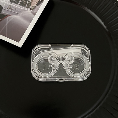 Uus kaasaskantav Ins Bow läbipaistev kontaktläätsede karbi reisikontaktläätsede ümbris kontaktläätsede hoiukonteiner