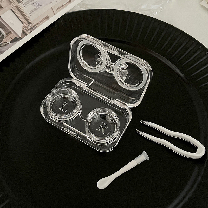 Uus kaasaskantav Ins Bow läbipaistev kontaktläätsede karbi reisikontaktläätsede ümbris kontaktläätsede hoiukonteiner