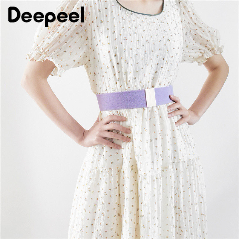 1 kom Deepeel 5*65 cm elastični pojasevi za žene zlatno srebrna kopča punje jakne haljine vezane za struk rastezljivi pojas