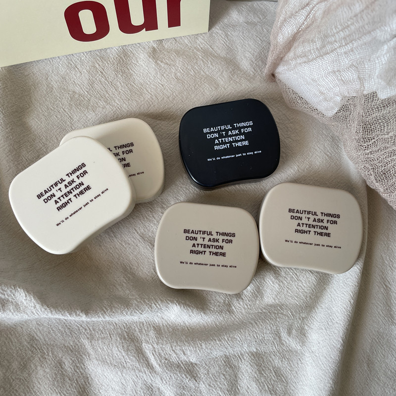 Retro minimalista kontaktlencse tok Férfi levéllencse tartó tükörrel Hordozható utazási szett szemüveg tok Ajándék lánynak