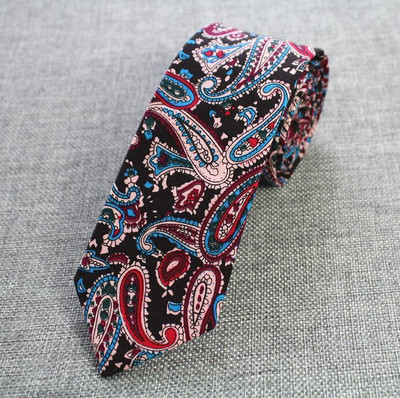 RBOCOTT Retro virágos nyakkendők Paisley nyakkendő 6 cm-es pamut nyakkendők férfiaknak divatos alkalmi karcsú nyakkendők vékony nyakkendők esküvői öltönyhöz