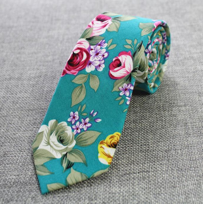 RBOCOTT Retro virágos nyakkendők Paisley nyakkendő 6 cm-es pamut nyakkendők férfiaknak divatos alkalmi karcsú nyakkendők vékony nyakkendők esküvői öltönyhöz