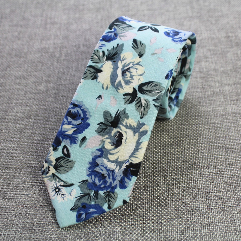 RBOCOTT Retro virágos nyakkendők Paisley nyakkendő 6 cm-es pamut nyakkendők férfiaknak divatos alkalmi karcsú nyakkendők vékony nyakkendők esküvői öltönyhöz