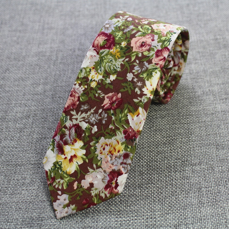 RBOCOTT Retro virágos nyakkendők Paisley nyakkendő 6 cm-es pamut nyakkendők férfiaknak divatos alkalmi karcsú nyakkendők vékony nyakkendők esküvői öltönyhöz