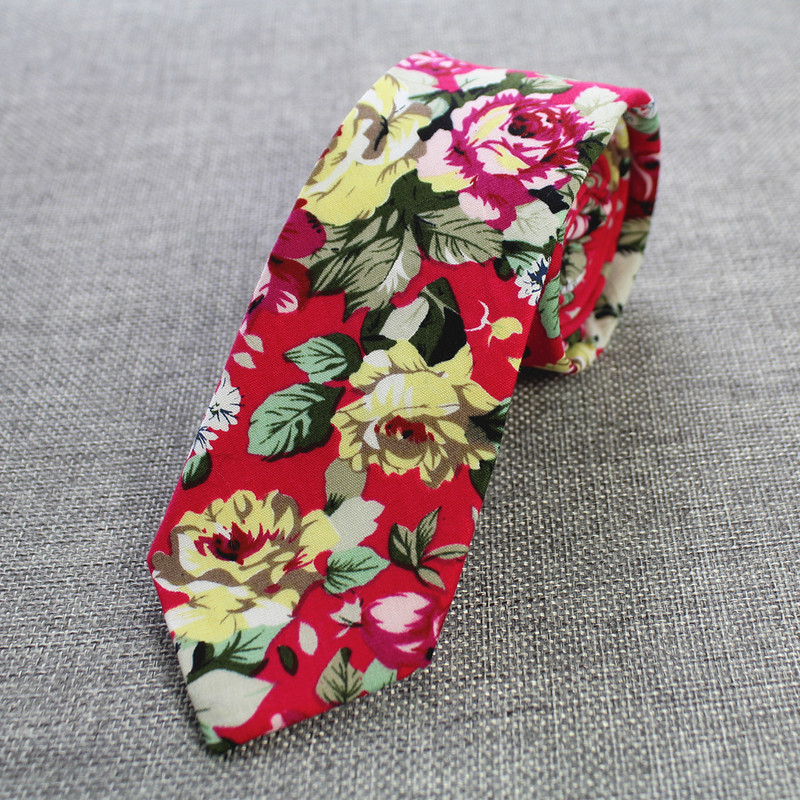 RBOCOTT Retro virágos nyakkendők Paisley nyakkendő 6 cm-es pamut nyakkendők férfiaknak divatos alkalmi karcsú nyakkendők vékony nyakkendők esküvői öltönyhöz