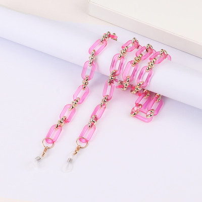 Színes átlátszó link akril szemüvegek lánc nyakláncok tartó zsinór napszemüveg láncok női maszk lógó nyakpánt kötél