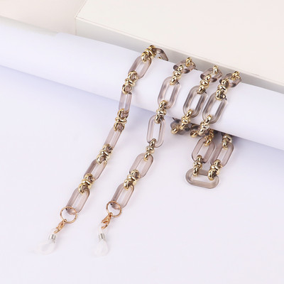 Színes átlátszó link akril szemüvegek lánc nyakláncok tartó zsinór napszemüveg láncok női maszk lógó nyakpánt kötél