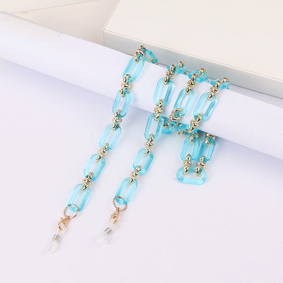 Színes átlátszó link akril szemüvegek lánc nyakláncok tartó zsinór napszemüveg láncok női maszk lógó nyakpánt kötél