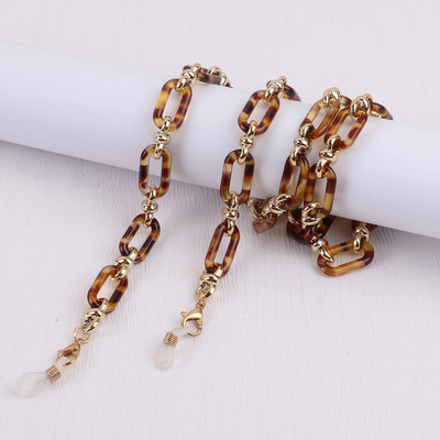 Színes átlátszó link akril szemüvegek lánc nyakláncok tartó zsinór napszemüveg láncok női maszk lógó nyakpánt kötél