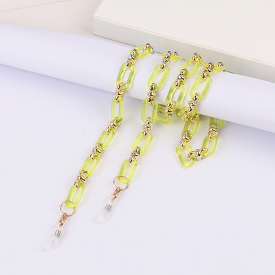 Színes átlátszó link akril szemüvegek lánc nyakláncok tartó zsinór napszemüveg láncok női maszk lógó nyakpánt kötél