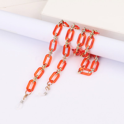 Színes átlátszó link akril szemüvegek lánc nyakláncok tartó zsinór napszemüveg láncok női maszk lógó nyakpánt kötél