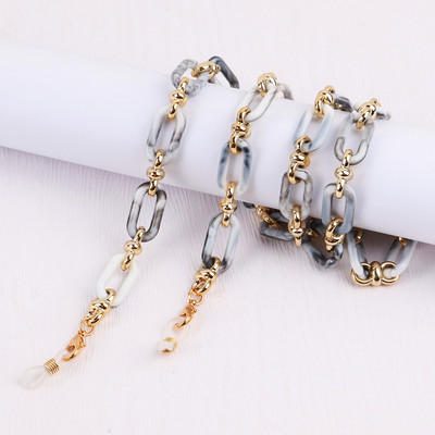 Színes átlátszó link akril szemüvegek lánc nyakláncok tartó zsinór napszemüveg láncok női maszk lógó nyakpánt kötél