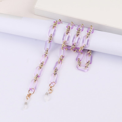 Színes átlátszó link akril szemüvegek lánc nyakláncok tartó zsinór napszemüveg láncok női maszk lógó nyakpánt kötél