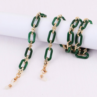 Színes átlátszó link akril szemüvegek lánc nyakláncok tartó zsinór napszemüveg láncok női maszk lógó nyakpánt kötél