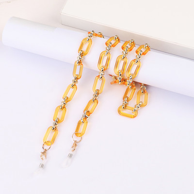 Színes átlátszó link akril szemüvegek lánc nyakláncok tartó zsinór napszemüveg láncok női maszk lógó nyakpánt kötél