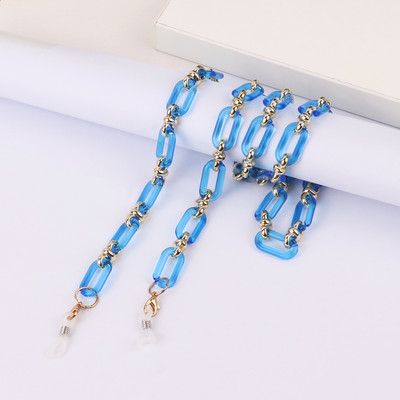 Színes átlátszó link akril szemüvegek lánc nyakláncok tartó zsinór napszemüveg láncok női maszk lógó nyakpánt kötél