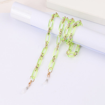 Színes átlátszó link akril szemüvegek lánc nyakláncok tartó zsinór napszemüveg láncok női maszk lógó nyakpánt kötél