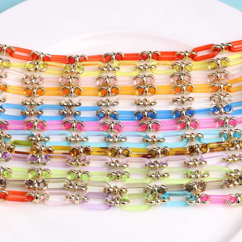 Színes átlátszó link akril szemüvegek lánc nyakláncok tartó zsinór napszemüveg láncok női maszk lógó nyakpánt kötél