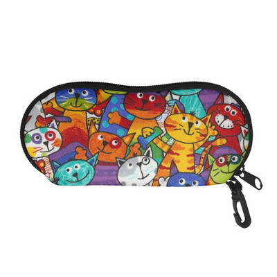 Tüdrukute klaasiümbrised Kawaii Black Cat Lady Pehmed kandekott Prillid Kattekott Päikeseprillid/prillide kaitsekarp Prillide tarvikud