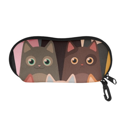 Tüdrukute klaasiümbrised Kawaii Black Cat Lady Pehmed kandekott Prillid Kattekott Päikeseprillid/prillide kaitsekarp Prillide tarvikud