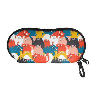 Tüdrukute klaasiümbrised Kawaii Black Cat Lady Pehmed kandekott Prillid Kattekott Päikeseprillid/prillide kaitsekarp Prillide tarvikud