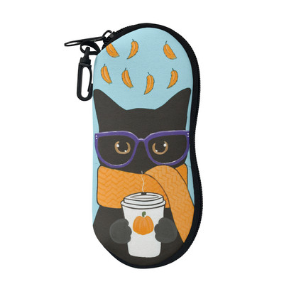 Tüdrukute klaasiümbrised Kawaii Black Cat Lady Pehmed kandekott Prillid Kattekott Päikeseprillid/prillide kaitsekarp Prillide tarvikud