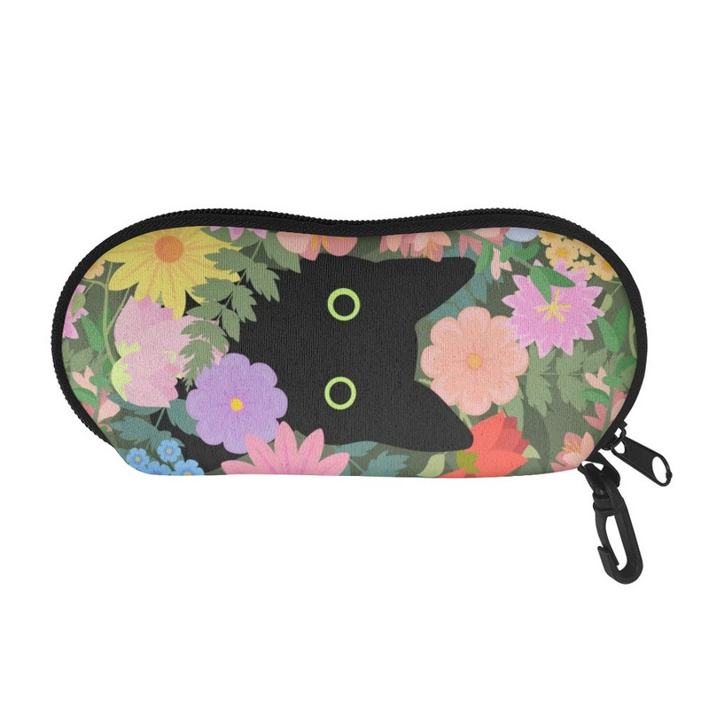 Tüdrukute klaasiümbrised Kawaii Black Cat Lady Pehmed kandekott Prillid Kattekott Päikeseprillid/prillide kaitsekarp Prillide tarvikud
