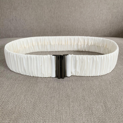 PU hajtogatott rugalmas öv női divat alkalmi luxus dizájn kabát kabát vékony derék tunika öv gótikus retro derékpánt