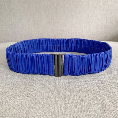 PU hajtogatott rugalmas öv női divat alkalmi luxus dizájn kabát kabát vékony derék tunika öv gótikus retro derékpánt