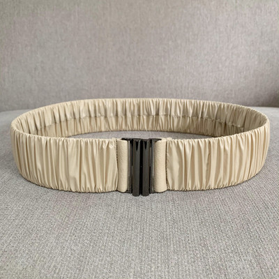 PU hajtogatott rugalmas öv női divat alkalmi luxus dizájn kabát kabát vékony derék tunika öv gótikus retro derékpánt