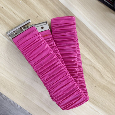 PU hajtogatott rugalmas öv női divat alkalmi luxus dizájn kabát kabát vékony derék tunika öv gótikus retro derékpánt