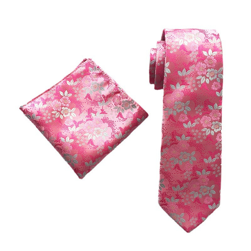 Meeste lillelips Kingitused meestele Pulmasärk Cravate Pour Homme Jacquard kootud kaelaside peoansambel Cravate Et Mouchoir