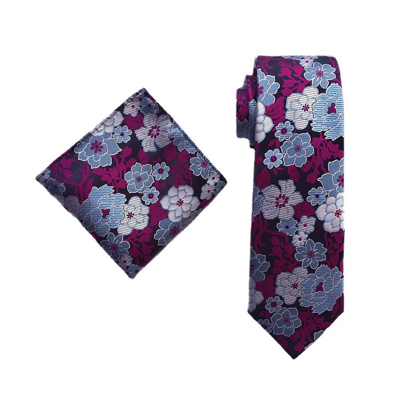 Meeste lillelips Kingitused meestele Pulmasärk Cravate Pour Homme Jacquard kootud kaelaside peoansambel Cravate Et Mouchoir