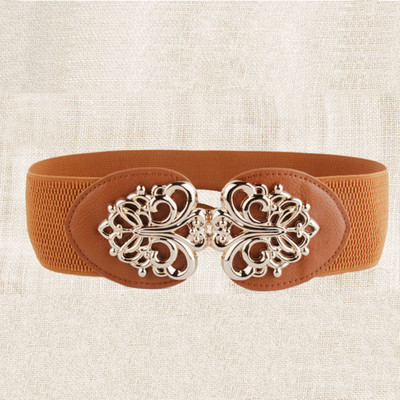 21 vrsta Novi ženski elastični široki remen Debeli vintage totem print Rastezljivi kožni remen oko struka za haljinu Korzet Cinch pojas Z30