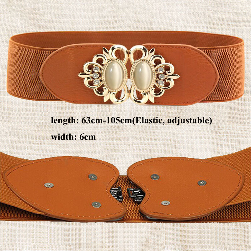 21 vrsta Novi ženski elastični široki remen Debeli vintage totem print Rastezljivi kožni remen oko struka za haljinu Korzet Cinch pojas Z30