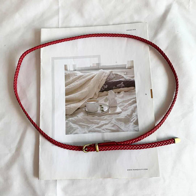 Nem lyukasztó fonott öv női retro ruha vékony öves női alkalmi derékkötél díszítő női deréköv fűző öv nyár