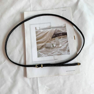 Nem lyukasztó fonott öv női retro ruha vékony öves női alkalmi derékkötél díszítő női deréköv fűző öv nyár