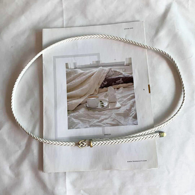 Nem lyukasztó fonott öv női retro ruha vékony öves női alkalmi derékkötél díszítő női deréköv fűző öv nyár