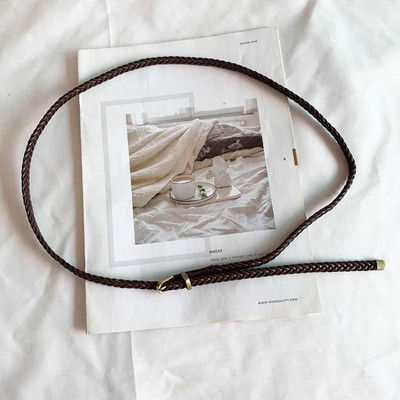 Nem lyukasztó fonott öv női retro ruha vékony öves női alkalmi derékkötél díszítő női deréköv fűző öv nyár