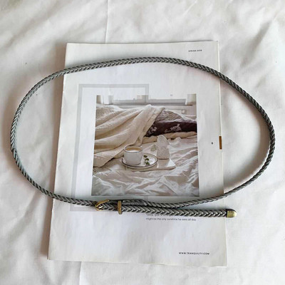 Nem lyukasztó fonott öv női retro ruha vékony öves női alkalmi derékkötél díszítő női deréköv fűző öv nyár