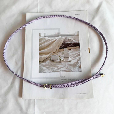 Nem lyukasztó fonott öv női retro ruha vékony öves női alkalmi derékkötél díszítő női deréköv fűző öv nyár